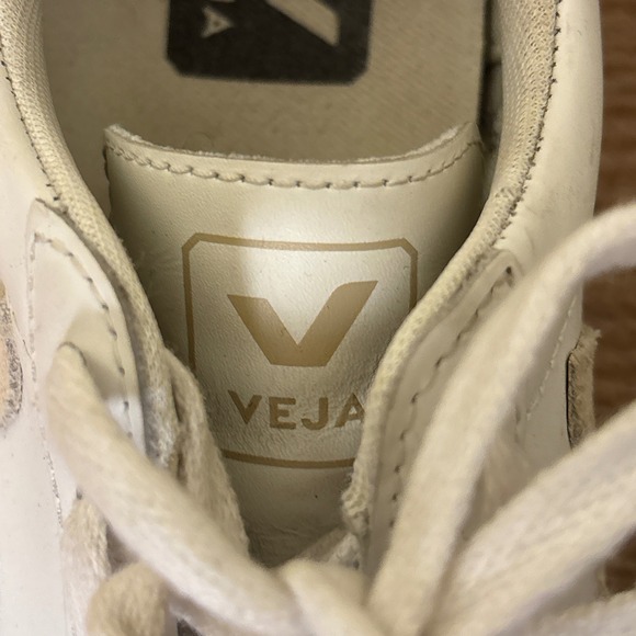VEJA Esplar Sneakers Womens Size 5 White Leather Tan Lace Up Casual Low Top - Picture 6 of 13